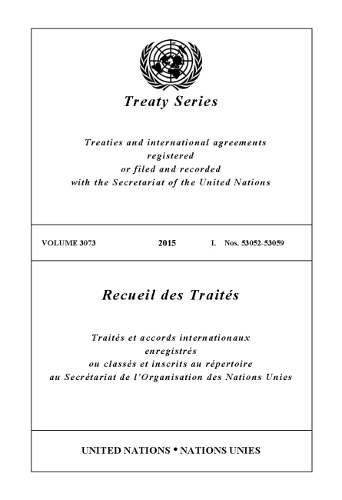 Паперова книга «Treaty Series 3073», автор Управління ООН з правових питань - фото №1