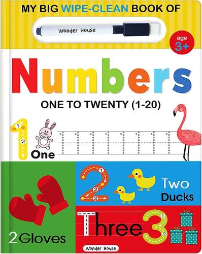 Бумажная книга «My Big Wipe and Clean Book of Numbers for Kids 1 to 20», автор Уондер Хаус Букс - фото №1