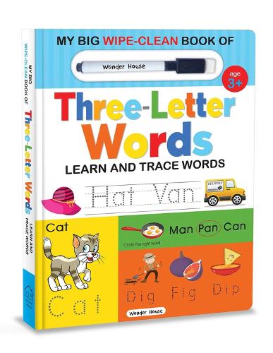Paper book «My Big Wipe and Clean Book of Three Letter Words for Kids: Learn and Trace Words», author Wonder House Books - фото №1