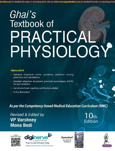 Паперова книга «Ghai's Textbook of Practical Physiology», авторів Мона Беді, В.П. Варшні - фото №1