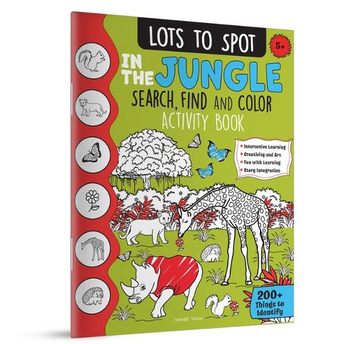 Paper book «Spot the Hidden coloring activity Book  In the Jungle (Edition1)», author Wonder House Books - фото №1