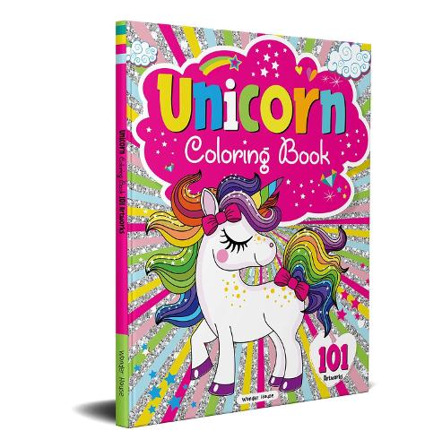 Paper book «101 Unicorn Colouring Book», author Wonder House Books - фото №1