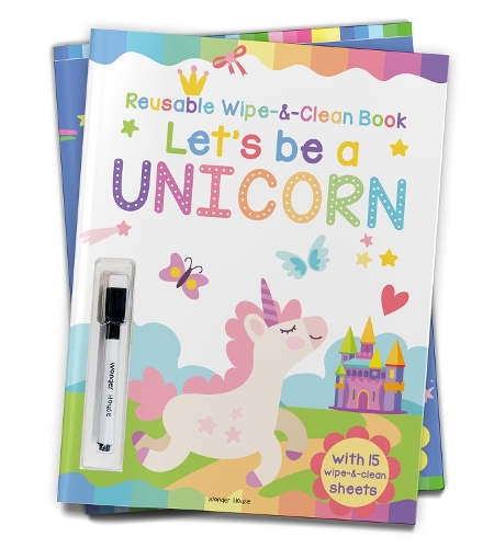 Paper book «Reusable Wipe And Clean Book: Let's be a Unicorn», author Wonder House Books - фото №1