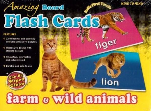 Бумажная книга «Amazing Board Medium Flash Cards Farm and Wild Animals» - фото №1