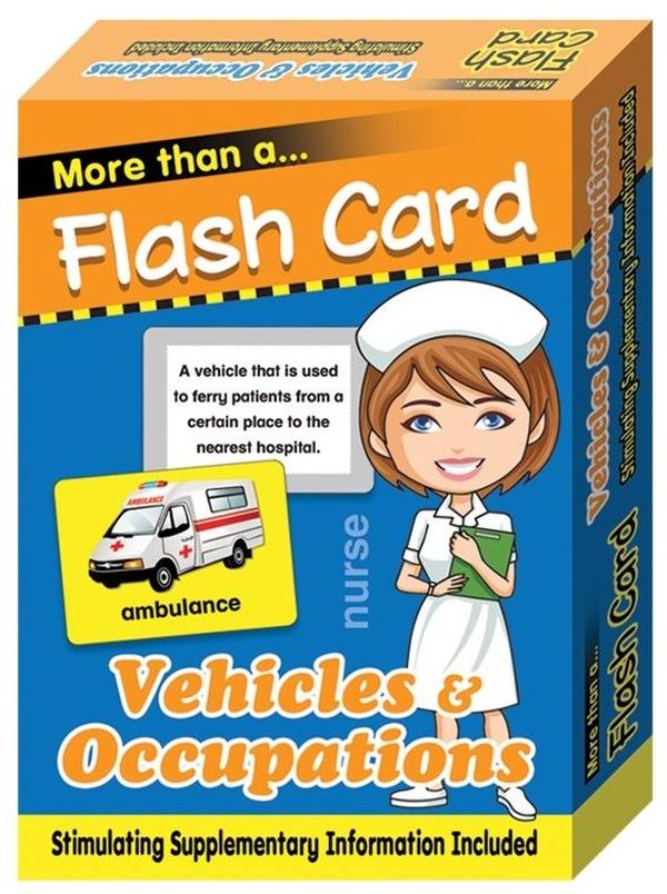 Паперова книга «More Than Flash Cards 2020 Vehicles and Occupations» - фото №1