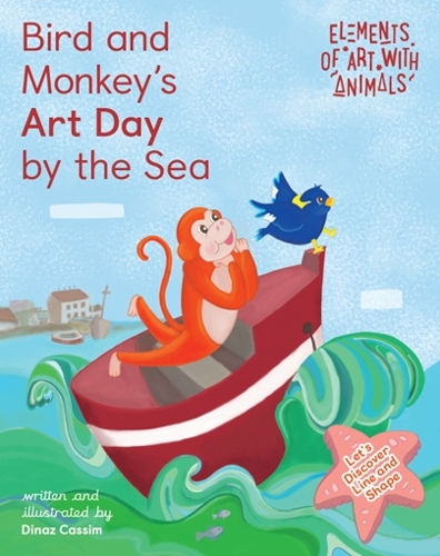 Бумажная книга «Bird and Monkey’s Art Day by the Sea», автор Диназ Кассим - фото №1