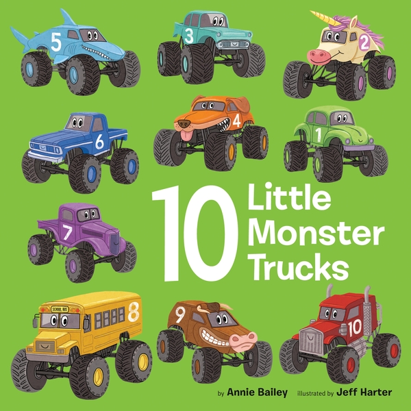 Бумажная книга «10 Little Monster Trucks», авторов Анни Бейли, Джефф Хартер - фото №1