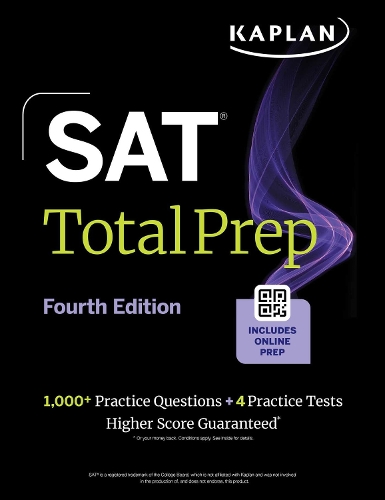 Paper book «SAT Total Prep, Fourth Edition (2026-2027): Includes 4 Full Length Practice Tests, 1,100+ Practice Questions + 1 Year Access to Online Quizzes and Video Lessons and Tutorials (Kaplan Test Prep)», author Kaplan Test Prep / Kaplan Test Prep /  - фото №1