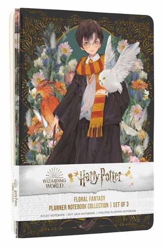 Бумажная книга «Harry Potter: Floral Fantasy Planner Notebook Collection (Set of 3)», автор Insight Editions - фото №1