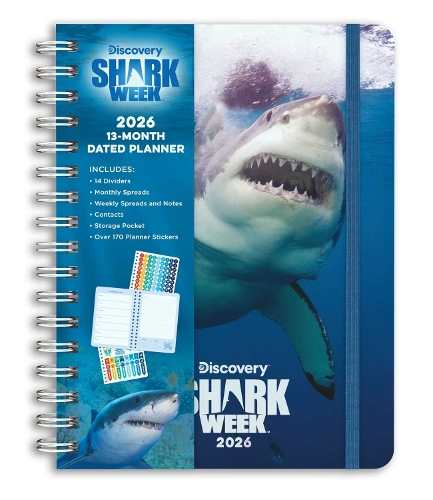 Паперова книга «2026 Shark Week 13-Month Weekly Planner», автор Insight Editions - фото №1