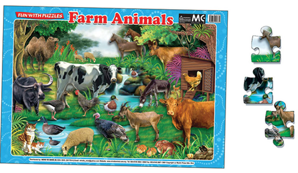 Паперова книга «Fun With Puzzles Farm Animals» - фото №1