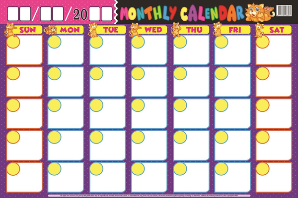 [object Object] «Education Charts. Monthly Calendar» - фото №1
