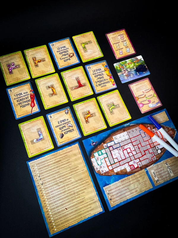 «Настільна гра Geekach Острів котів. Мандруй та малюй (The Isle of Cats Explore & Draw) (GKCH044OKM)», бренда Geekach Games - фото №1