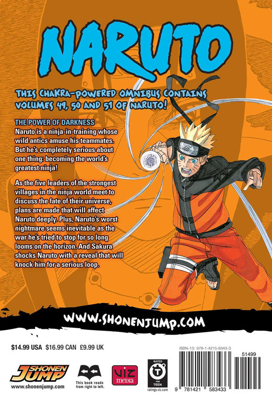 Бумажная книга «Naruto. 3-in-1 Edition. Volume 17», автор Масаси Кисимото - фото №1