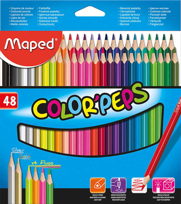  «Олівці кольорові Maped Color Peps Classic 48 кольорів (MP.832048)», бренду Maped - фото №1