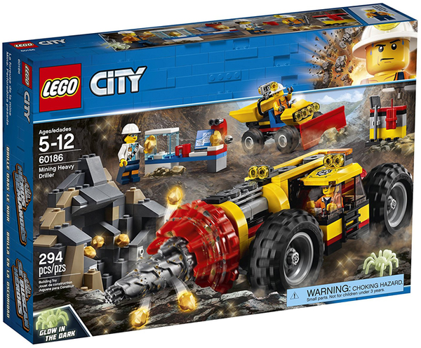  «Конструктор LEGO City Тяжелый горный бур 294 детали (60186)», бренда LEGO - фото №1