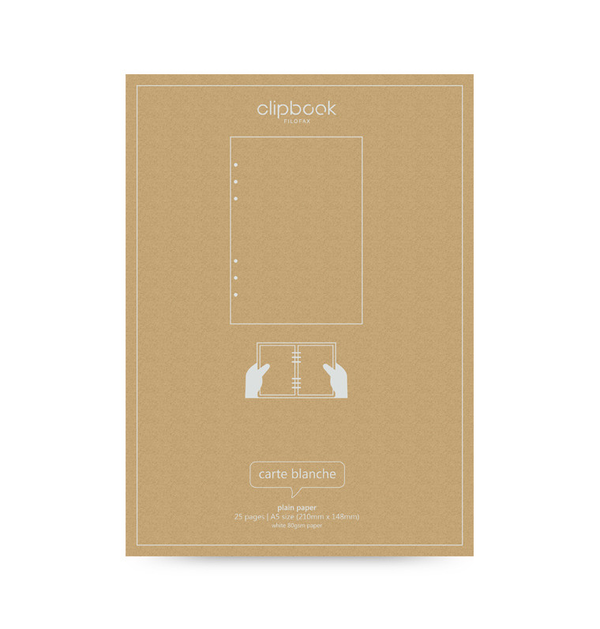  «Комплект бланків для органайзера Filofax Clipbook без лініювання A5 white (345004-1)», бренду Filofax - фото №1