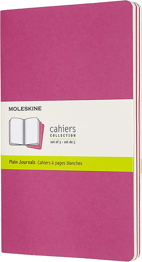  «Набор тетрадей Moleskine Cahier нелинованный Кинетический розовый 3 шт (CH018D17)», бренда Moleskine - фото №1