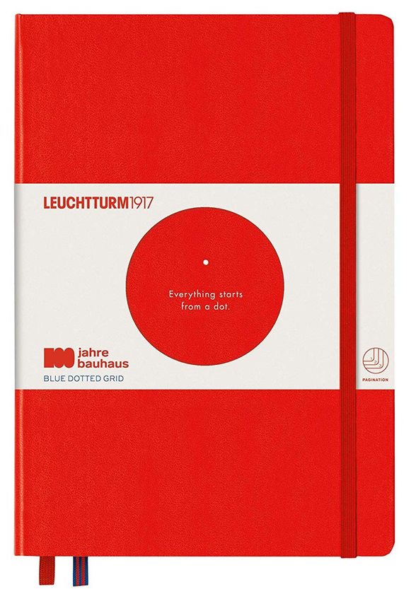  «Блокнот Leuchtturm1917 100 Years Bauhaus Точка Красный (359619)», бренда Leuchtturm1917 - фото №1