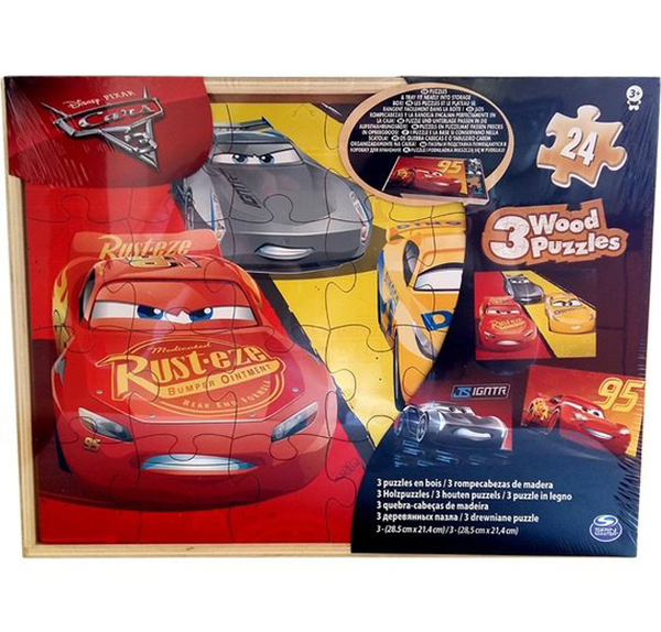 «Пазл дерев'яний Spin Master 3в1 Тачки-3 (SM98297/6035642)», бренду Spin Master - фото №1