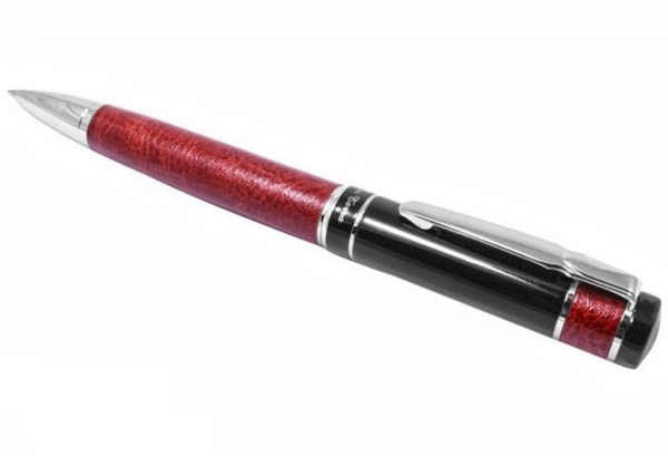 «Ручка шариковая Gianni Terra Red черная 1 мм красно-черный корпус в футляре (HH8198/B)» - фото №1