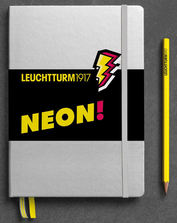  «Блокнот Leuchtturm1917 Neon! Точка Серебро/Желтый (361389)», бренда Leuchtturm1917 - фото №1