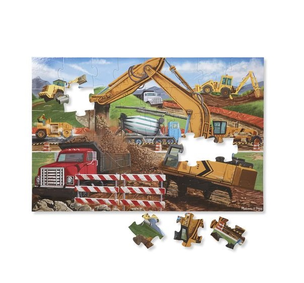 «Напольный пазл Melissa & Doug Строительная площадка 48 элементов (MD18900)», бренда Melissa & Doug - фото №1