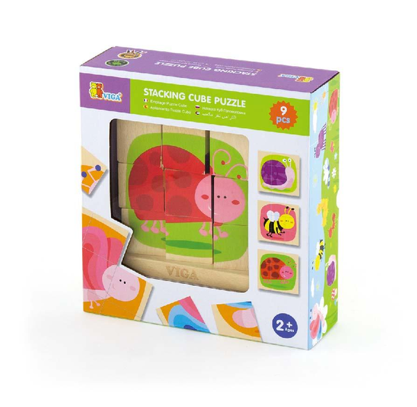  «Пазл-пирамидка Viga Toys Насекомые (50158)», бренда Viga Toys - фото №1