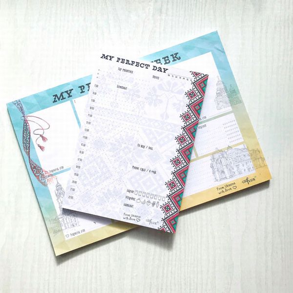  «Ежедневник LifeFLUX Daily planner My perfect day Вышиванка (LFDAEPEM010)», бренда LifeFLUX - фото №1