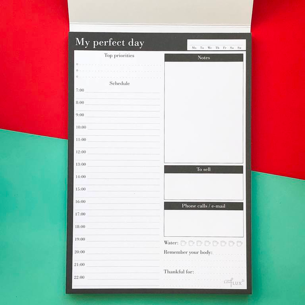«Ежедневник с отрывными листами LifeFLUX Daily My perfect day А5 Классик (LFDAEPBW015)», бренда LifeFLUX - фото №1
