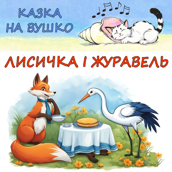 Казкова мозаїка. Лисичка і журавель