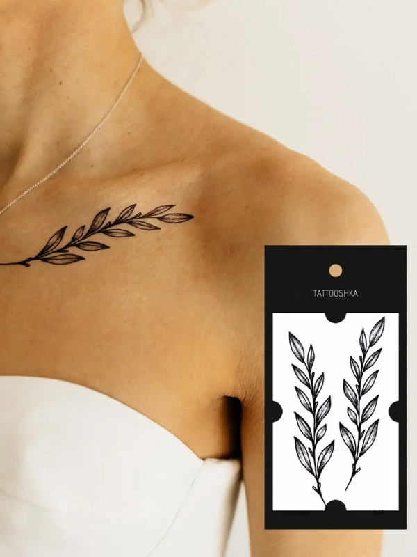 «Тимчасове тату Tattooshka Дві гілочки (L-18)», бренда Tattooshka - фото №1