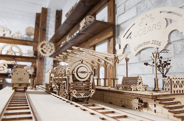  «Механический 3D пазл Ukrainian Gears Перрон (70013)», бренда Ukrainian Gears / UGears - фото №1