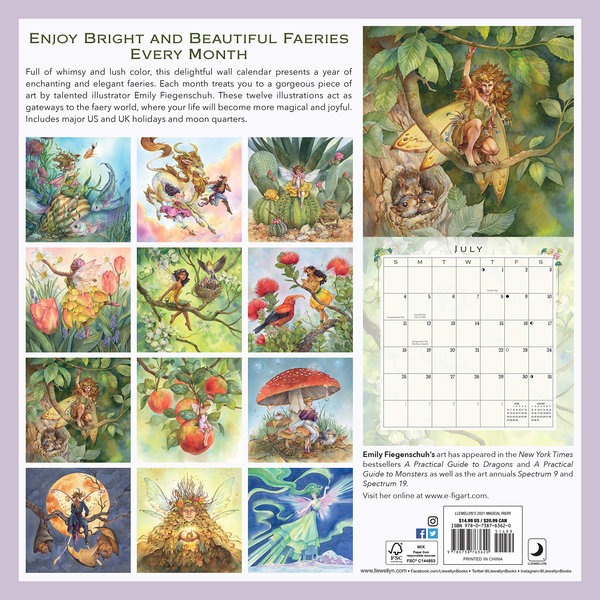 Бумажная книга «Llewellyn's 2021 Magical Faery Calendar» - фото №1