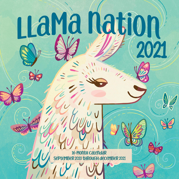 Паперова книга «Llama Nation 2021.16-Month Calendar. September 2020 through December 2021» - фото №1