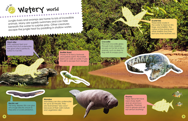 Паперова книга «Jungle Ultimate Sticker Book» - фото №1