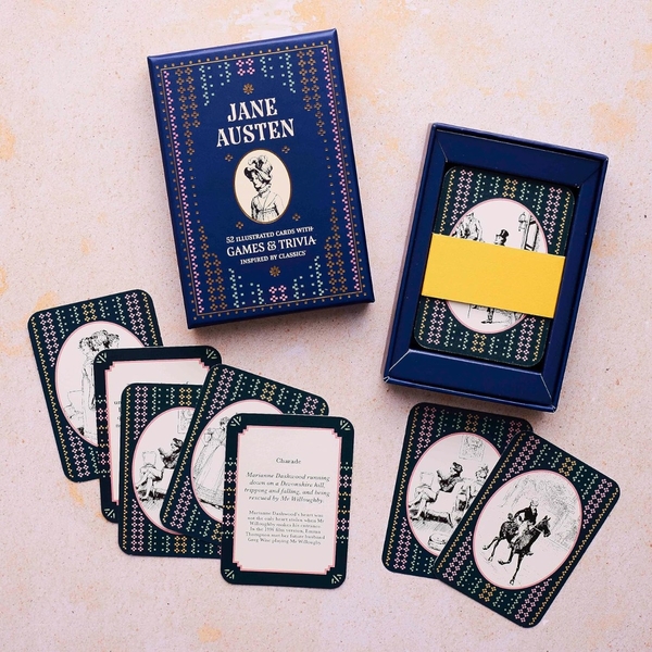 Бумажная книга «Jane Austen. A Card and Trivia Game. 52 illustrated cards with games and trivia inspired by classics» - фото №1