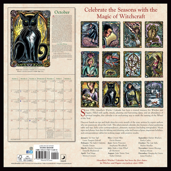 Бумажная книга «Llewellyn's 2021 Witches' Calendar» - фото №1