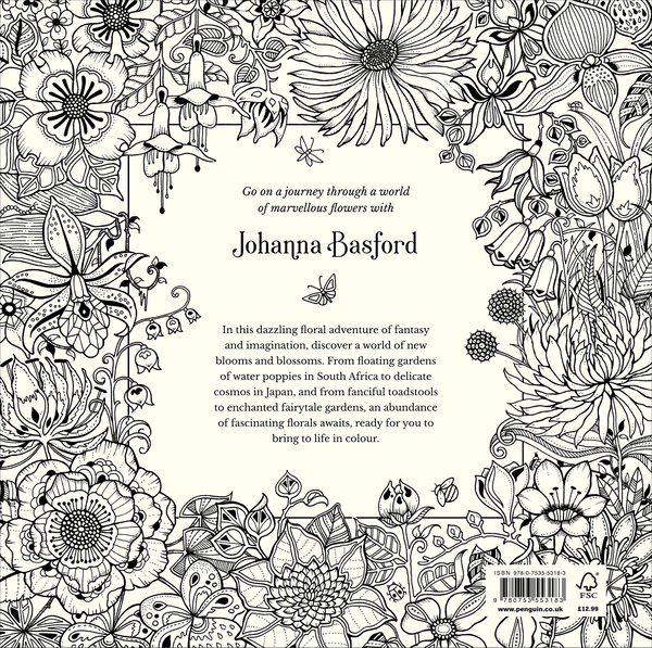 Бумажная книга «World of Flowers: A Colouring Book and Floral Adventure», автор Джоанна Басфорд - фото №1