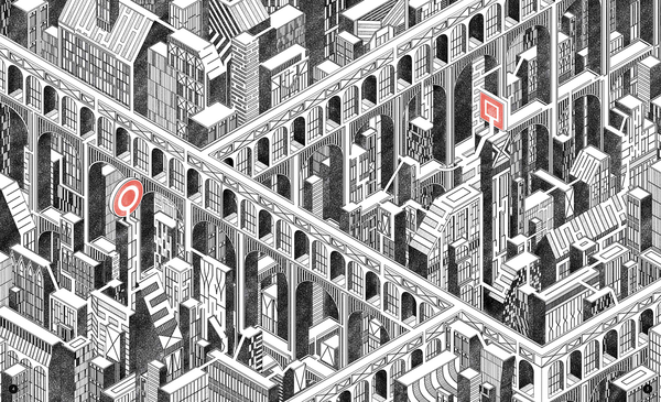 Бумажная книга «Extreme Labyrinths - Cityscapes: 50 mazes to get lost in», автор Томас Рэдклифф - фото №1