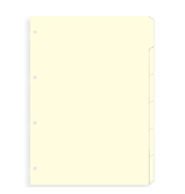  «Разделители универсальные Filofax А4 Cream 6 шт (291683)», бренда Filofax - фото №1
