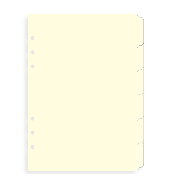 «Роздільники універсальні Filofax Cream A5 6 секцій (341680)», бренду Filofax - фото №1
