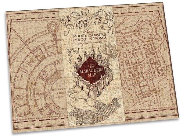  «Пазл Harry Potter Marauder's Map 1000 деталей (ABYJDP002)», бренда Abysse - фото №1