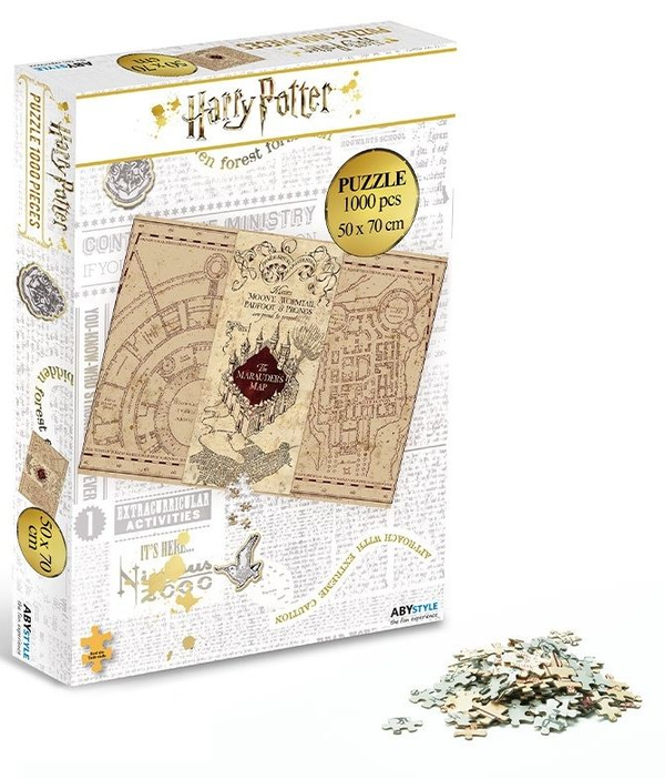  «Пазл Harry Potter Marauder's Map 1000 деталей (ABYJDP002)», бренда Abysse - фото №1