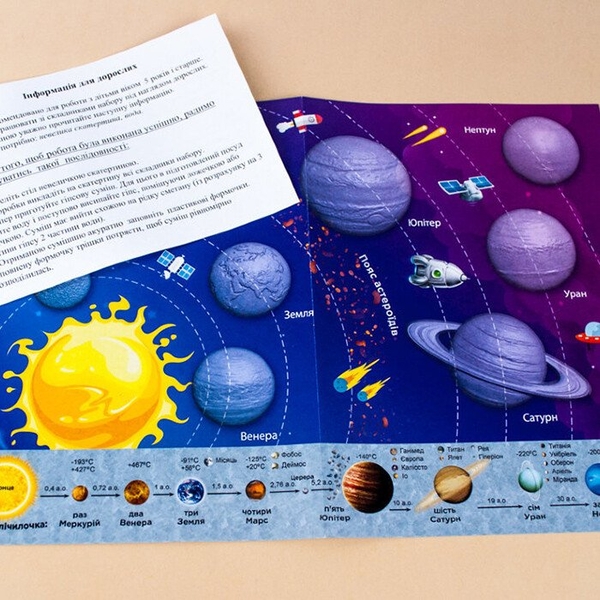 «‘Space Adventures’ plaster colouring set on magnets», brand Зірка / Zirka / Зірка / - фото №1