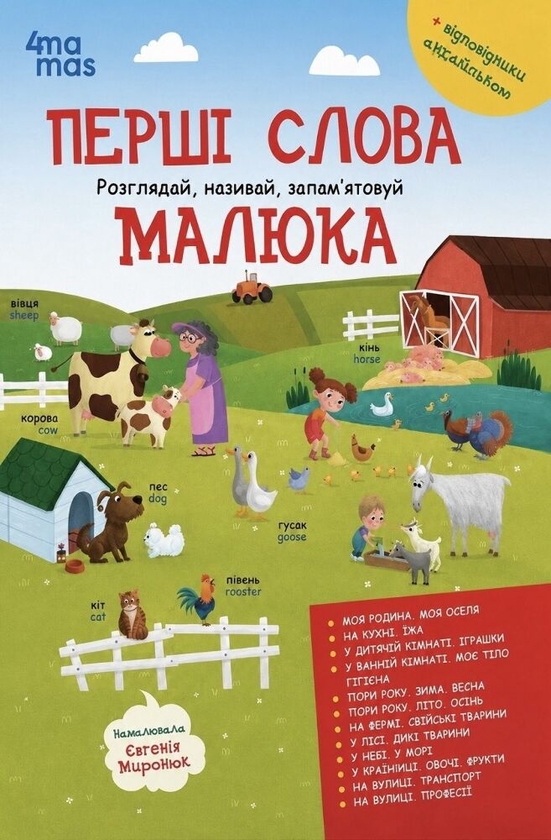 Паперова книга «Перші слова малюка. Розглядай, називай, запам’ятовуй» - фото №1