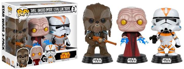 «Колекційна фігурка Funko POP! Star Wars Tarfful Unhooded Emperor Utapau Clone Trooper 3 шт (FK11825)», бренду Funko Pop - фото №1