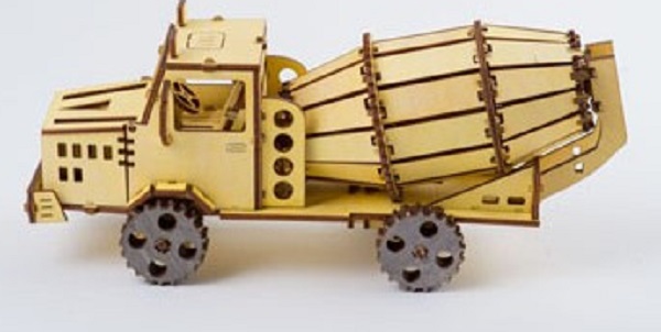  «Пазл 3D ekoGOODS Вантажівка КрАЗ Бетономішалка (19871995)», бренду ekoGOODS - фото №1