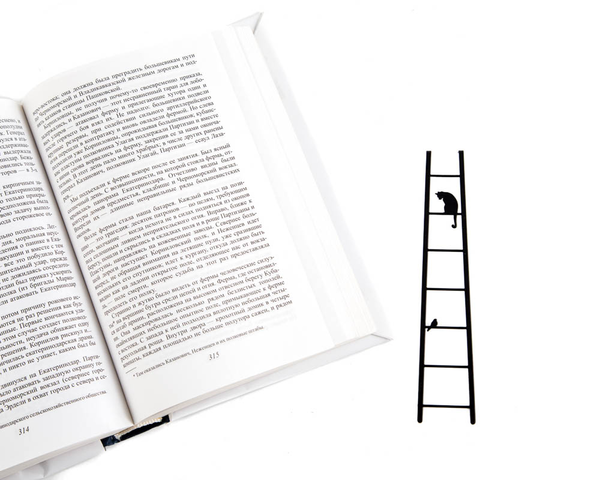 «Закладка для книг Atelier Article Кошка и птичка (1619156402246)», бренда Atelier Article - фото №1