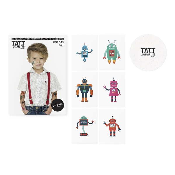 «Временные тату TATTon.me Robots set», бренда TATTon.me - фото №1